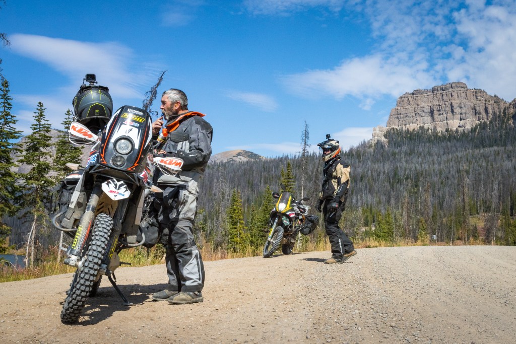 continental divide amsoil rider on motorcycle 