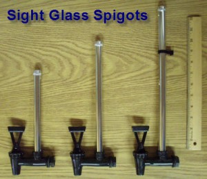 Optional water level sightglass units