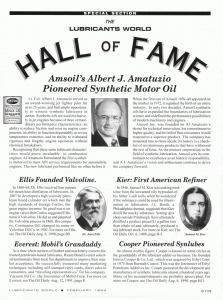 Amsoil founder Al Amatuzio in the Lubricant Hall Of Fame