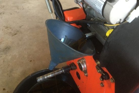 Changing oil in snowblower is easier than changing in mower. 