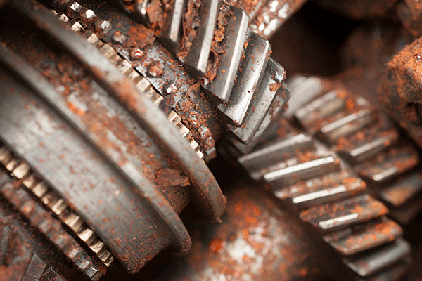 oxidation or rust on gears