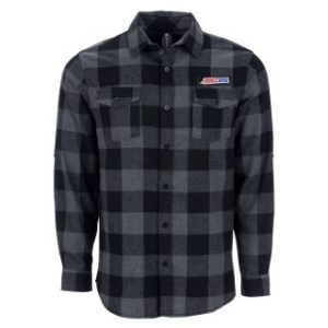 Burnside Buffalo Plaid Flannel in Charcoal and black